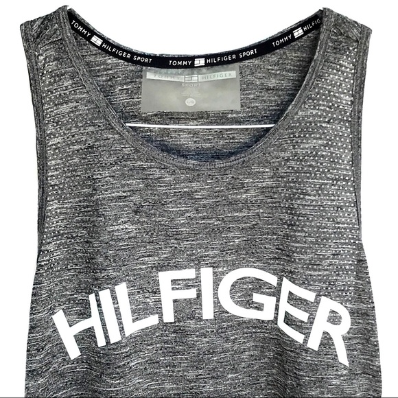 Tommy Hilfiger Sport Mesh Racerback Tunic Tank Top - Picture 2 of 15